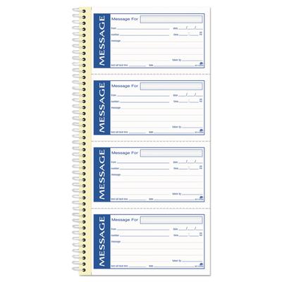 Adams Business Forms SC1153WS Write 'n Stick Phone Message Pad, 2 3/4 x 4 3/4, Two-Part Carbonless, 200 Forms