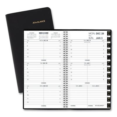 At-A-Glance 70-008-05 Compact Weekly Appointment Book, 6.25 x 3.25, Black Cover, 12-Month (Jan to Dec): 2024