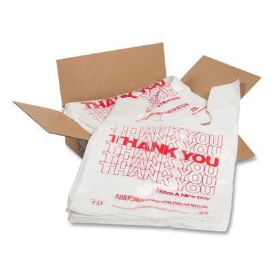 Amercare RPTYB6V Thank You Bags, 11.5" x 20" x 20", Red/White, 775/Carton - Case of 775