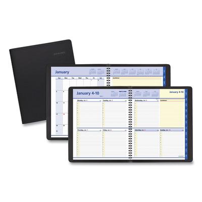 At-A-Glance 76-01-05 QuickNotes Weekly Block Format Appointment Book, 10 x 8, Black Cover, 12-Month (Jan to Dec): 2024