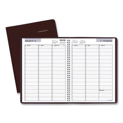 At-A-Glance G520-14 DayMinder Weekly Appointment Book, Vertical-Column Format, 11 x 8, Burgundy Cover, 12-Month (Jan to Dec): 2024