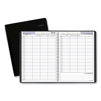 At-A-Glance G560-00 DayMinder Four-Person Group Daily Appointment Book, 11 x 8, Black Cover, 12-Month (Jan to Dec): 2024