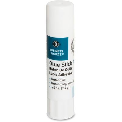 Business Source 00330 Glue Sticks, Permanent, Value Pack, 0.26 Oz, 30/Ct, Clear - Box of 30