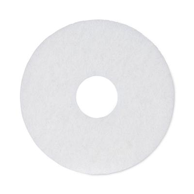 Boardwalk 4012WHI Polishing Floor Pads, 12" Diameter, White, 5/Carton - Case of 5