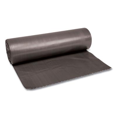 Boardwalk 4347SEH Low-Density Waste Can Liners, 56 gal, 1.1 mil, 43" x 47", Gray, 20 Bags/Roll, 5 Rolls/Carton - Case of 100