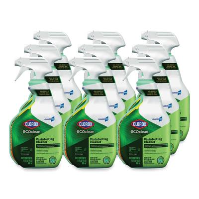 Clorox 60213CT Clorox Pro EcoClean Disinfecting Cleaner, Unscented, 32 oz Spray Bottle, 9/Carton - Case of 9 CLO60213CT