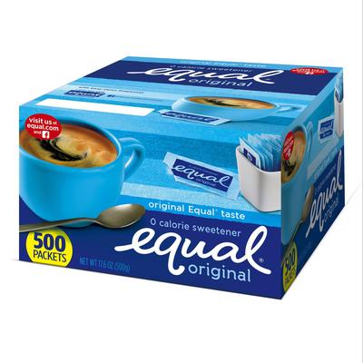 Equal® 20008699 Zero Calorie Sweetener, 0.035 oz Packets, 500/Box - Box of 500