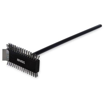 Carlisle 4029000 Sparta Broiler Master Grill Brush and Scraper with Handle, Metal Bristles, 30.5