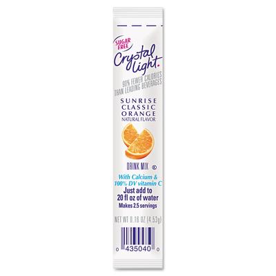 Crystal Light GEN00504 On-The-Go Orange Mix Sticks, .16 oz., 30/Box, Classic Orange - Box of 30 Packs