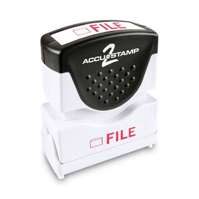 Consolidated Stamp 35576 Pre-Inked Shutter Stamp, Red, FILE, 5/8 x 1/2