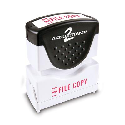 Consolidated Stamp 35596 Pre-Inked Shutter Stamp, Red, FILE COPY, 1 5/8 x 1/2 COS035596