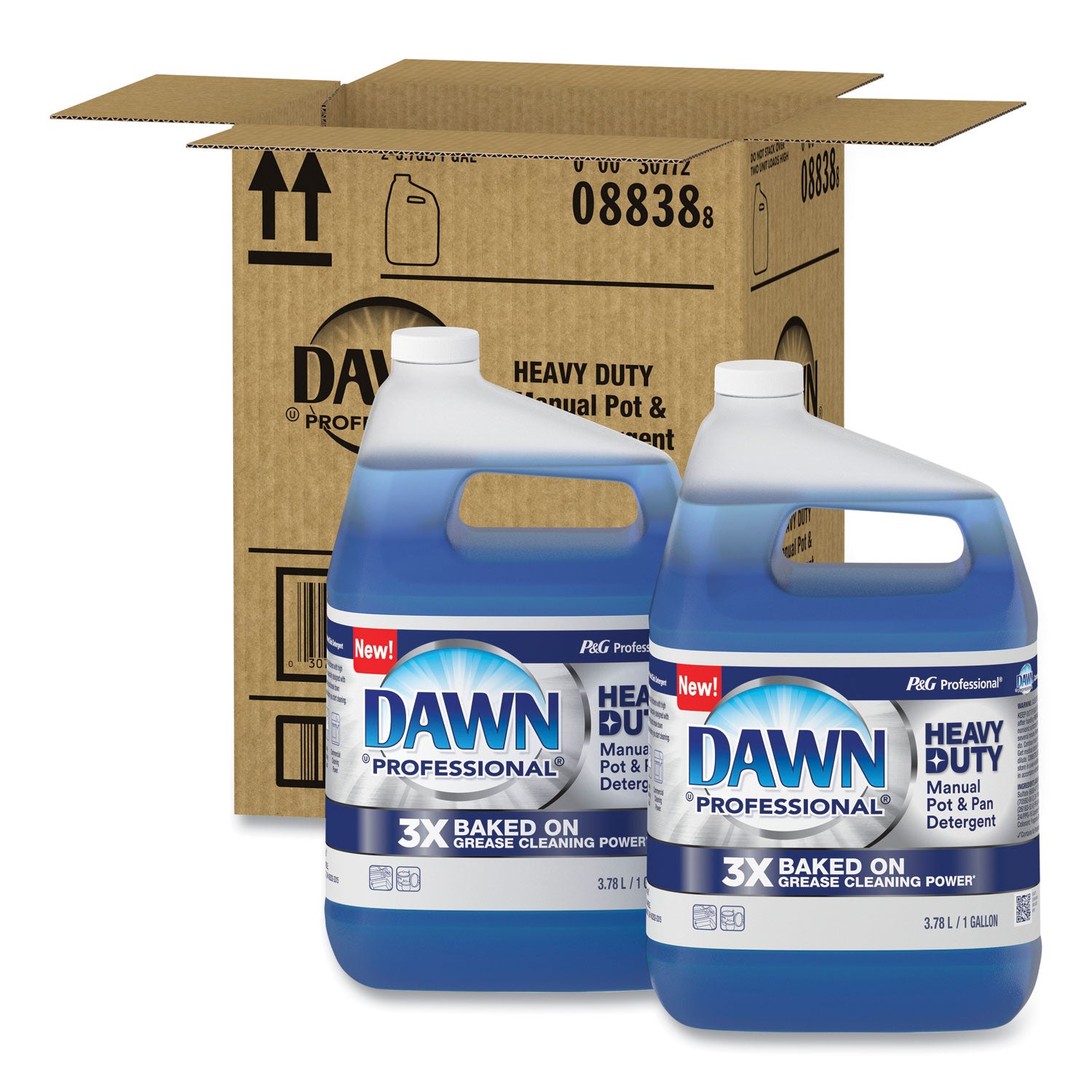 Dawn 08838 Heavy-Duty Manual Pot/Pan Dish Detergent, Original Scent, 1 gal Bottle, 2/Carton - Case of 2 PGC08838