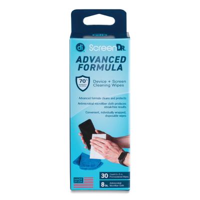 Digital Innovations 32346 ScreenDr Device and Screen Cleaning Wipes, Includes 30 White Wipes and 8