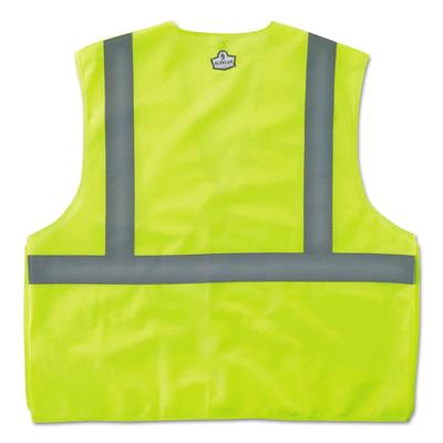 Ergodyne 21079 GloWear 8215BA Type R Class 2 Econo Breakaway Mesh Safety Vest, 4X-Large to 5X-Large, Lime, Ships in 1-3 Business Days EGO21079