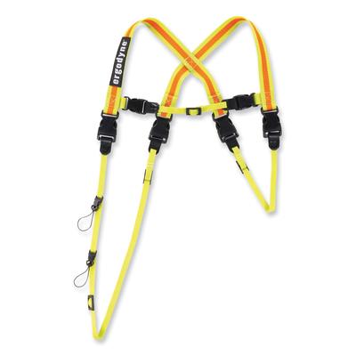 Ergodyne 19134 Squids 3132 Barcode Scanner Lanyard Harness, Large: 20" Arm Strap, 43" Lanyard Strap, Hi-Vis Lime, Ships in 1-3 Business Days