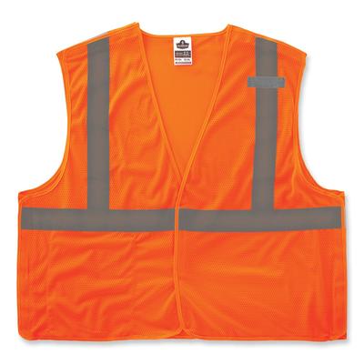 Ergodyne 24553 GloWear 8215BA-S Single Size Class 2 Economy Breakaway Mesh Vest, Polyester, Medium, Orange, Ships in 1-3 Business Days EGO24553