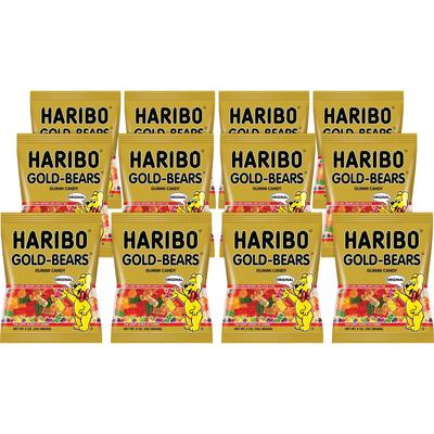 Haribo 30220 Gummi Candy, Gummi Bears, Original Assortment, 5oz Bag, 12/Carton - Case of 12