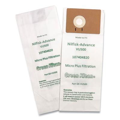 Green Klean VU500P Replacement Vacuum Bags, Fits Advance VU500, 10/Pack