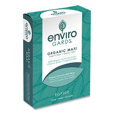 Hospeco EGP200 Enviro Gards Organic Maxi Pad, Regular, 200/Carton - Case of 200