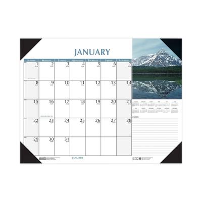 House Of Doolittle 1476 Earthscapes Scenic Desk Pad Calendar, Scenic Photos, 18.5 x 13, White Sheets, Black Binding/Corners,12-Month (Jan-Dec): 2024