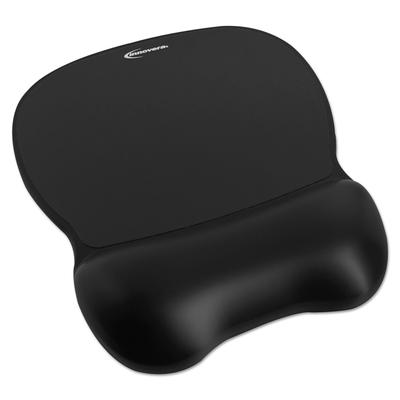 Innovera 51450 Gel Mouse Pad w/Wrist Rest, Nonskid Base, 8-1/4 x 9-5/8, Black