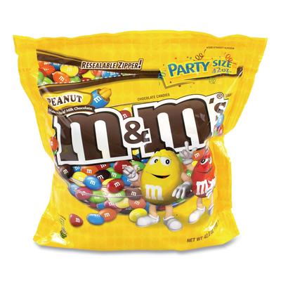 M & M's 20901304 SUP Party Bag Peanut, 42 oz Bag, 2 Bags/Pack - Case of 2