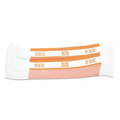 MMF Industries 400050 Currency Straps, Orange, $50 in Dollar Bills, 1000 Bands/Pack - Pack of 1000