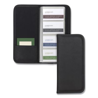 Samsill 80850 Professional Vinyl Business Card File, 160 Card Cap, 2 x 3 1/2 Cards, Black