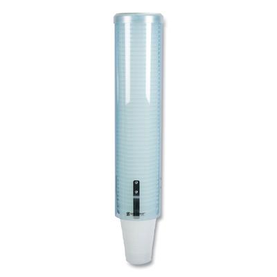 San Jamar SAN C3260TBL Large Pull-Type Water Cup Dispenser, Translucent Blue