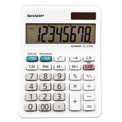 Sharp EL310WB EL-310WB Mini Desktop Calculator, 8-Digit LCD