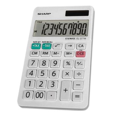 Sharp EL377WB EL-377WB Large Pocket Calculator, 10-Digit LCD