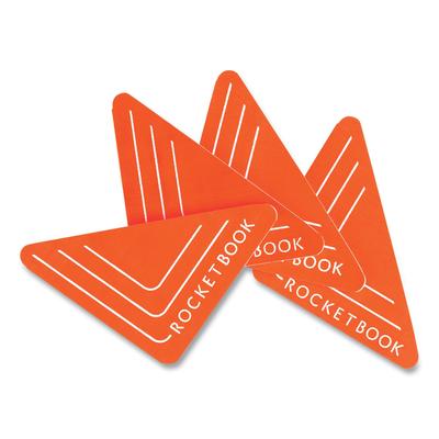 Rocketbook A4RCFR Beacons Smart Stickers for Whiteboards, 2.5" Triangles, Orange, 4/Pack