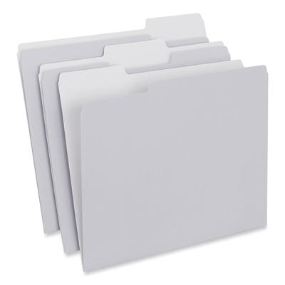 Universal Office Products 18101 Top Tab File Folders, 1/3-Cut Tabs: Assorted, Letter Size, 0.75