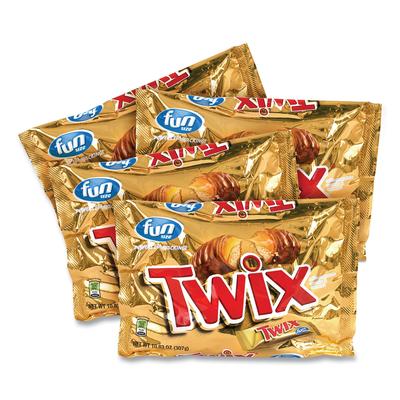 Twix® 20900467 Cookie Bars, Fun Size, 10.83 oz Bag, 4 Bags/Box - Case of 4