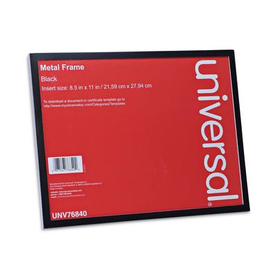 Universal Office Products 76840 Metal Photo Frame, Aluminum, 8.5 x 11, Black