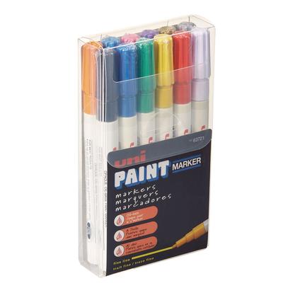 uni®-Paint 63721 Permanent Marker, Fine Bullet Tip, Assorted Colors, 12/Set - Set of 12