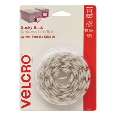 Velcro 90090 Sticky-Back Fasteners, Removable Adhesive, 0.63