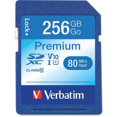 Verbatim 99828 Memory Card, SDXC, 256GB, USH-1 U1 Speed, BLue