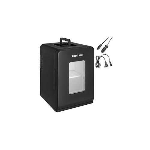 TECTAKE Tragbarer Mini-Kühlschrank mit 2 in 1 Funktion 27x31x41cm - schwarz