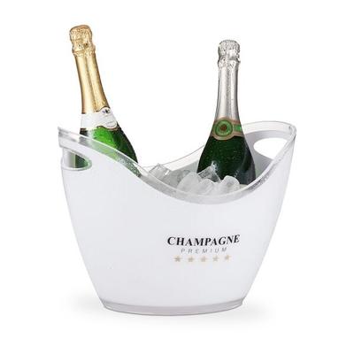 relaxdays Getränkekühler weiß 6 Liter mit Aufdruck weiß Image
