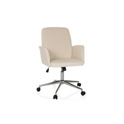 Bürostuhl / Drehstuhl / Schalenstuhl SOLAO CORD Stoff beige hjh OFFICE Image