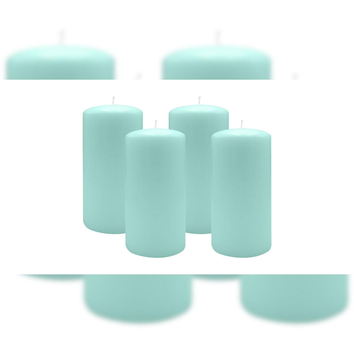 Kopschitz Kerzen 2er Set Stumpenkerzen/Adventskranzkerzen Türkis Ø 100 x 300 mm Image