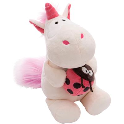 Kuscheltier NICI "Theodor & Friends, Einhorn Theodor mit Marienkäfer, 45 cm" Plüschfiguren weiß Kinder