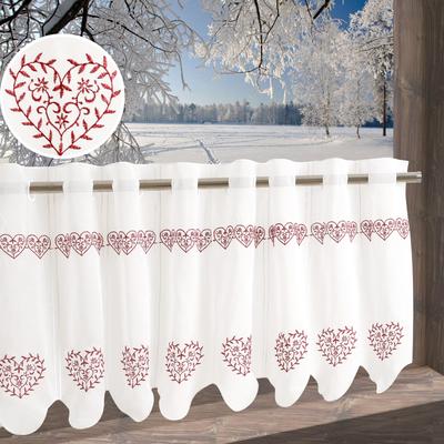 Scheibengardine HOME AFFAIRE "Bilten" Gr. 5, rot, B:116cm H:60cm, Polyester, Gardinen Image