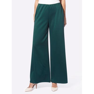 Jerseyhose CLASSIC BASICS, Damen, Gr. 23, Kurzgrößen, blau (petrol), 100% Polyester, unifarben, lang, Hosen Image