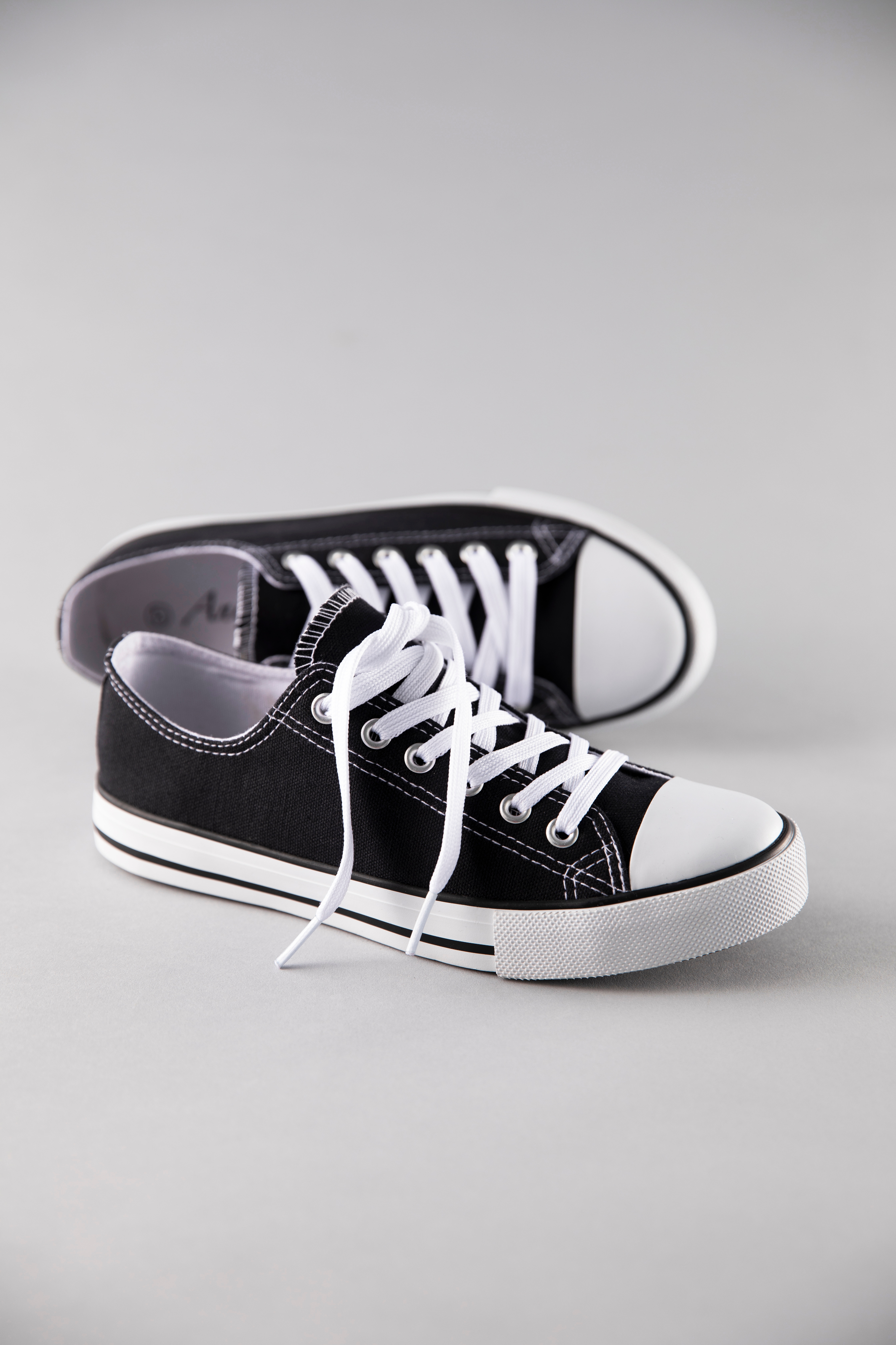 Sneaker ANISTON SHOES, Damen, Gr. 36 (3,5), schwarz, Textil, Schuhe Skaterschuh Canvassneaker Sneaker low, Freizeitschuh, Schnürschuh - NEUE KOLLEKTION