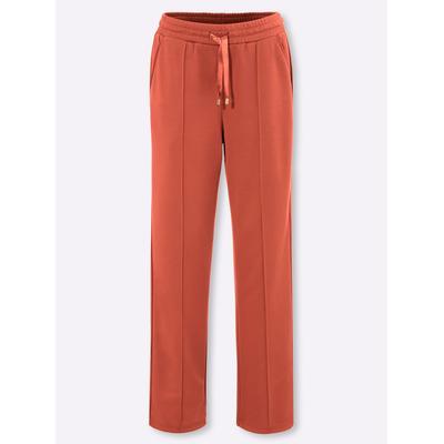Jerseyhose CLASSIC BASICS, Damen, Gr. 54, Normalgrößen, orange (terra), 100% Polyester, unifarben, lang, Hosen Image