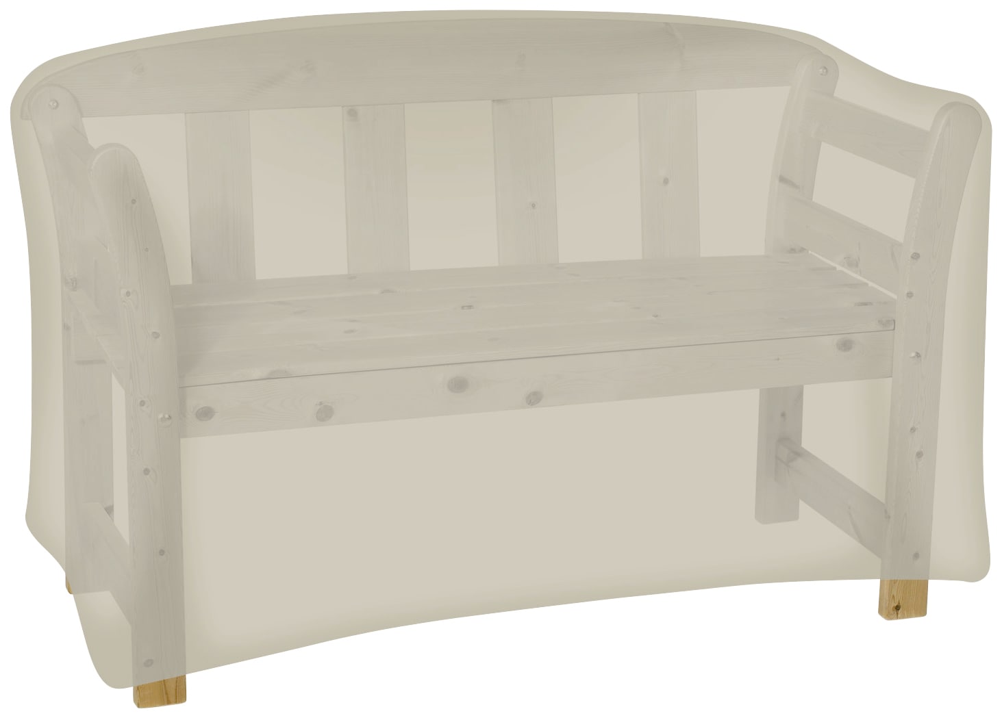 Abdeckhaube TEPRO "Universal", beige, B:130cm H:80cm T:80cm, Polyester, Hüllen, für 2-Sitzer Gartenbank