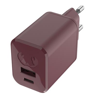FRESH´N REBEL USB-Ladegerät "Mini-Charger USB-C und USB-A, PD 45W", rot (dunkelrot), B:4,1cm H:3,1cm T:8,53cm, Ladegeräte Image
