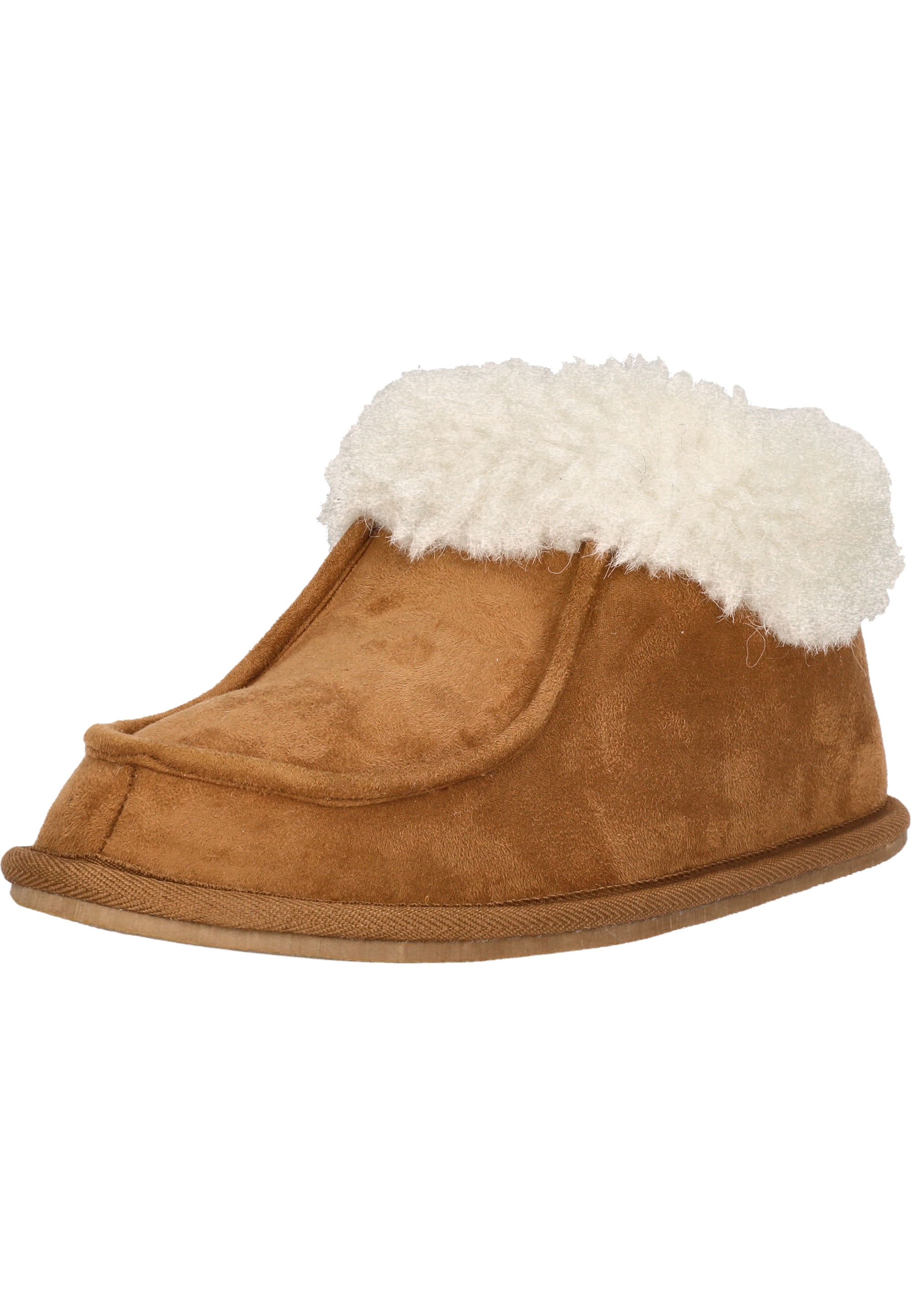 Hausschuh WHISTLER "Elian", Damen, Gr. 38, braun (cognac), Synthetik, Schuhe Hausschuh, mit kuscheliger Innensohle